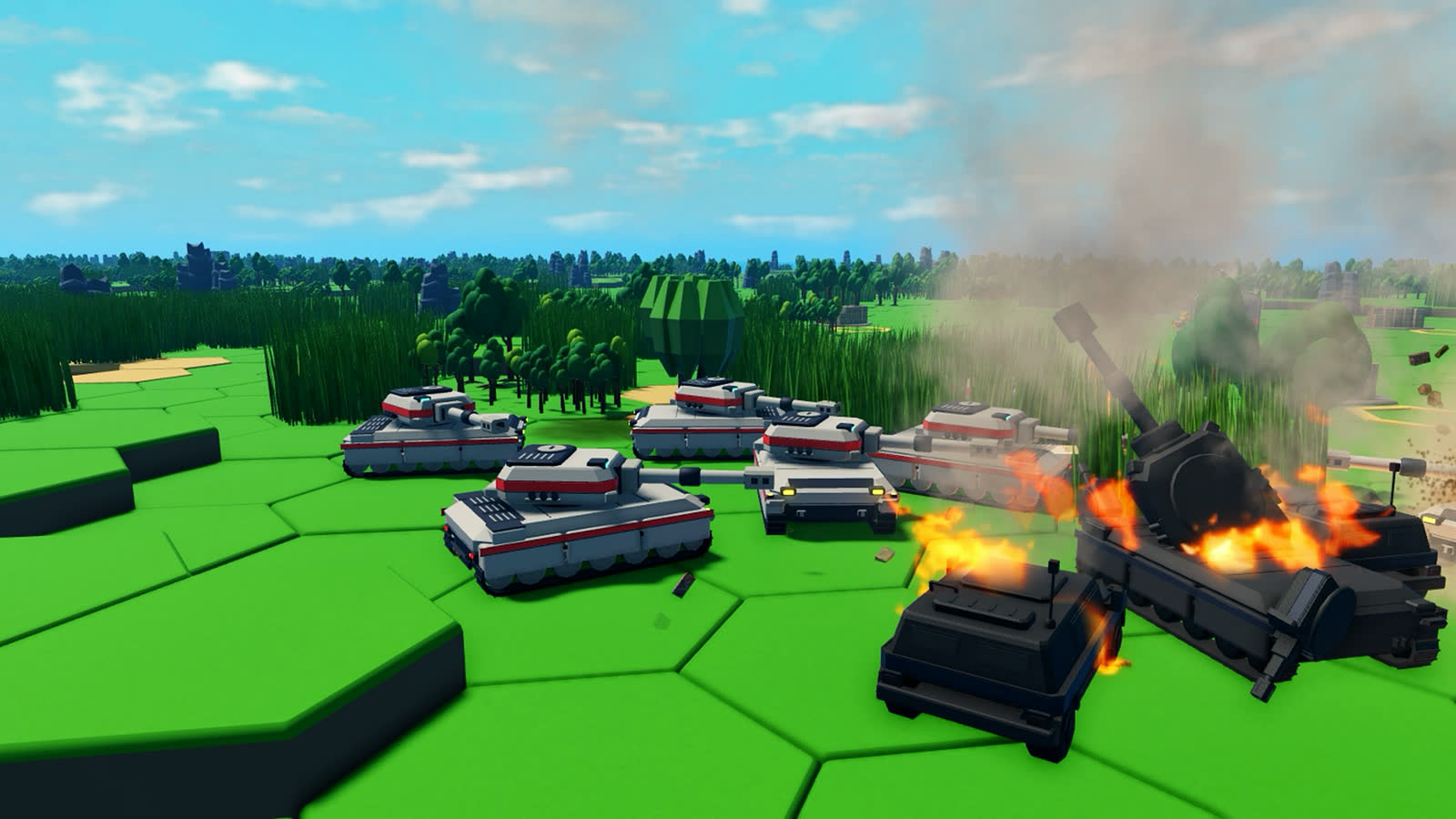 Tanks and riflemen on the bridge